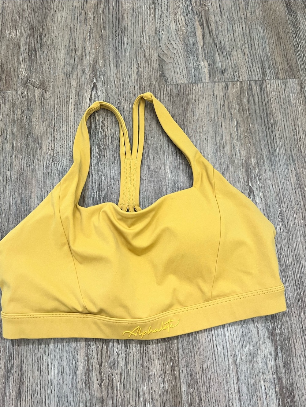 Alphalete Mustard Yellow Sports Bra